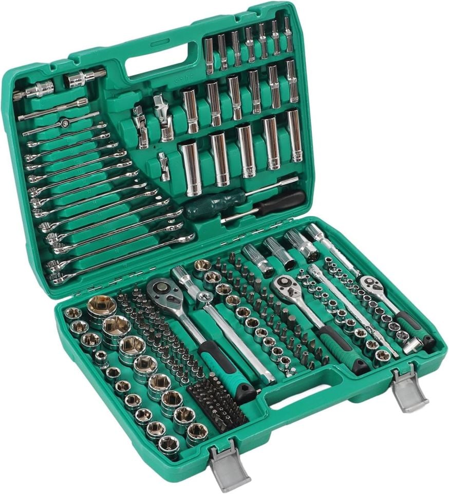 216 Parça Profesyonel Lokma ve Cırcır Anahtar Takımı 1/2'' - 1/4'' - 3/8''