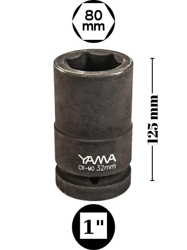 80 mm Havalı Uzun Lokma 1'' YAHLU180