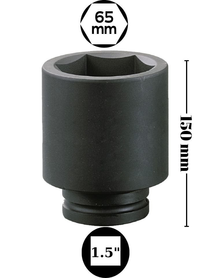 65 mm Havalı Uzun Lokma 1.5'' YAHLU11265