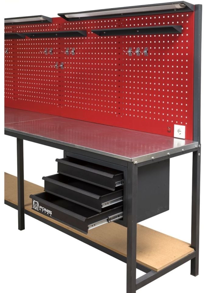 300 cm 6 Çekmeceli Takım Tezgahı