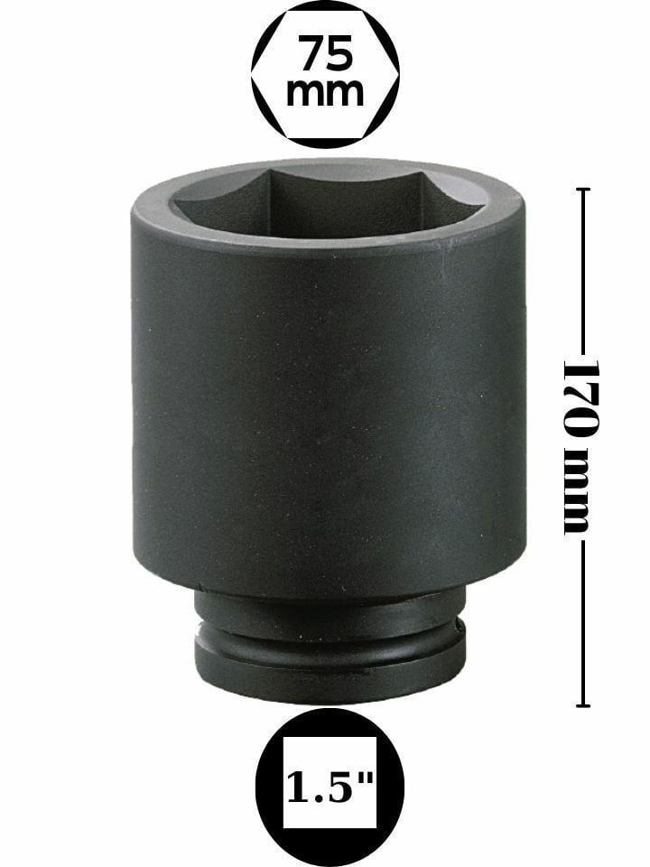 75 mm Havalı Uzun Lokma 1.5'' YAHLU11275