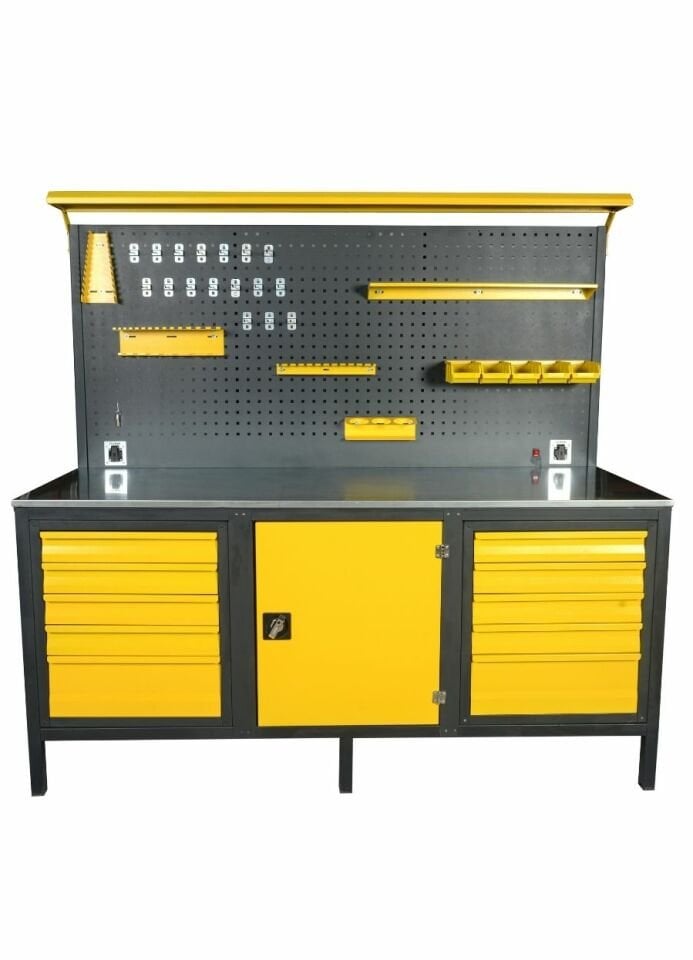 200 cm 10 Çekmeceli Takım Tezgahı