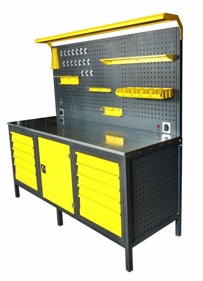 200 cm 10 Çekmeceli Takım Tezgahı