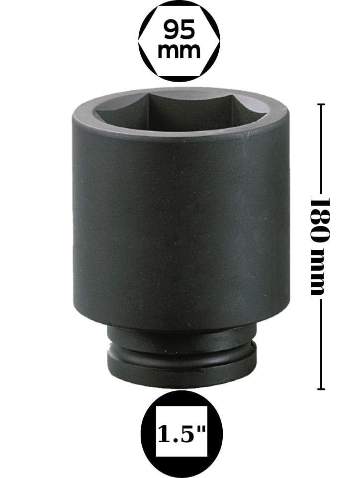95 mm Havalı Uzun Lokma 1.5'' YAHLU11295