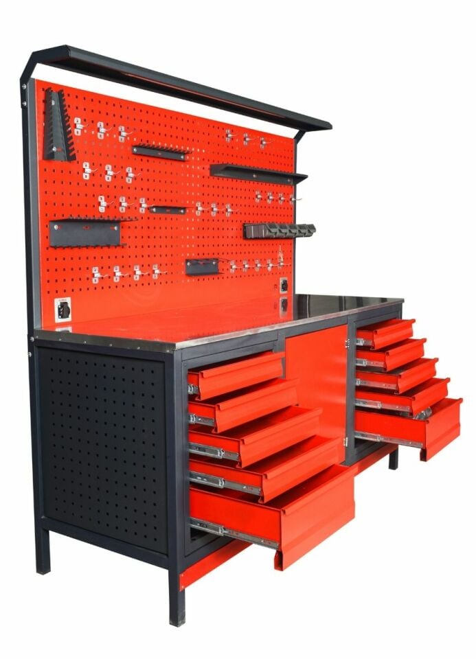 200 cm 10 Çekmeceli Takım Tezgahı