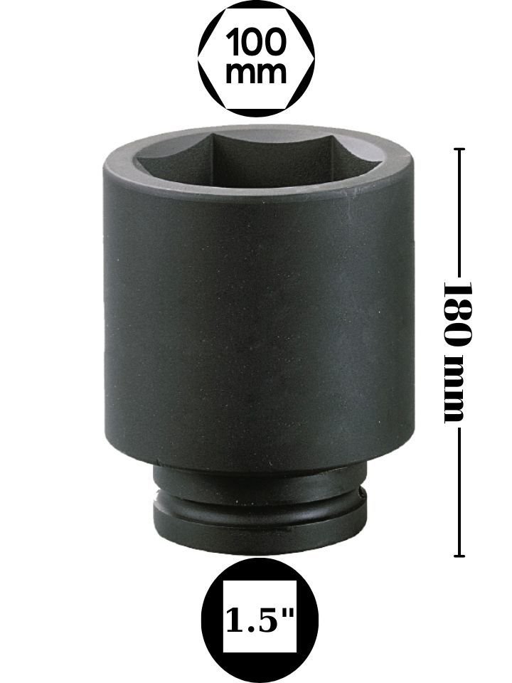 100 mm Havalı Uzun Lokma 1.5'' YAHLU112100