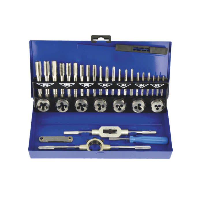 33 Parça M3, M4, M5, M6, M8, M10, M12 Kılavuz Pafta Takımı MKTK312