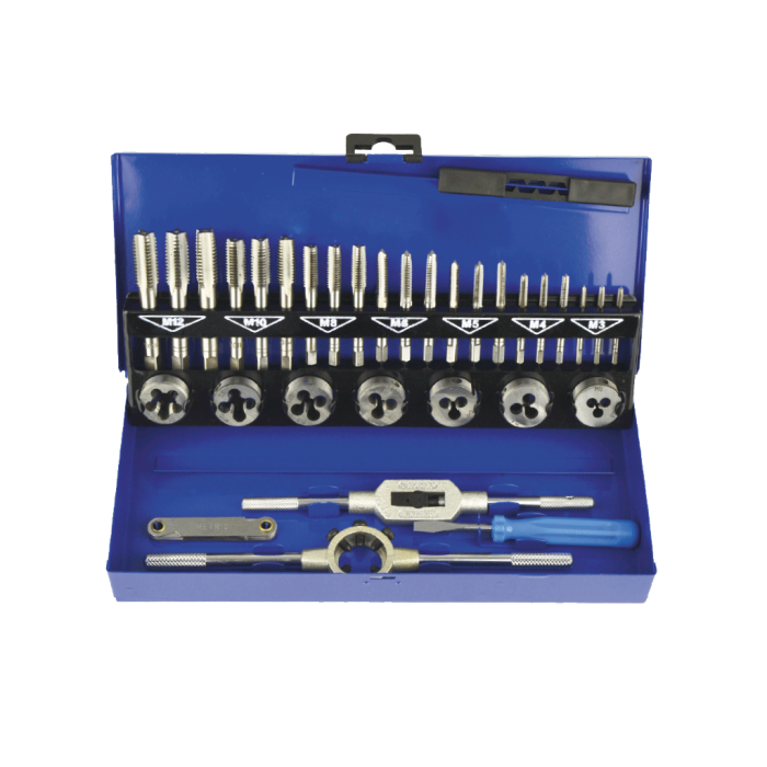 33 Parça M3, M4, M5, M6, M8, M10, M12 Kılavuz Pafta Takımı MKTK312