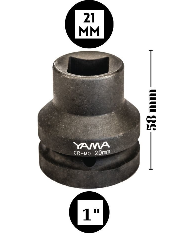 21 mm Havalı Kare Lokma 1'' YAHL1K21