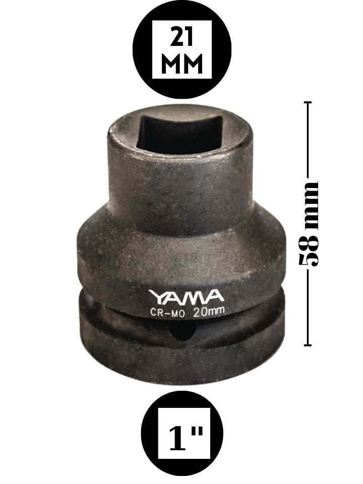 21 mm Havalı Kare Lokma 1'' YAHL1K21