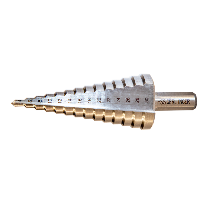 4 - 12 mm Düz Kanallı Hss Kademeli Matkap Ucu GERKMU412