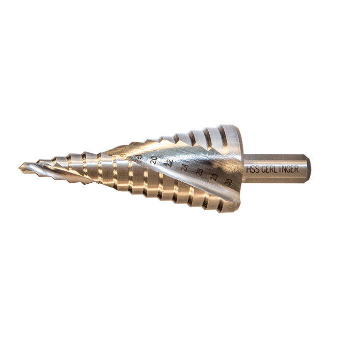 4 - 20 mm Spiral Kanallı Hss Kademeli Matkap Ucu GERKMUS420