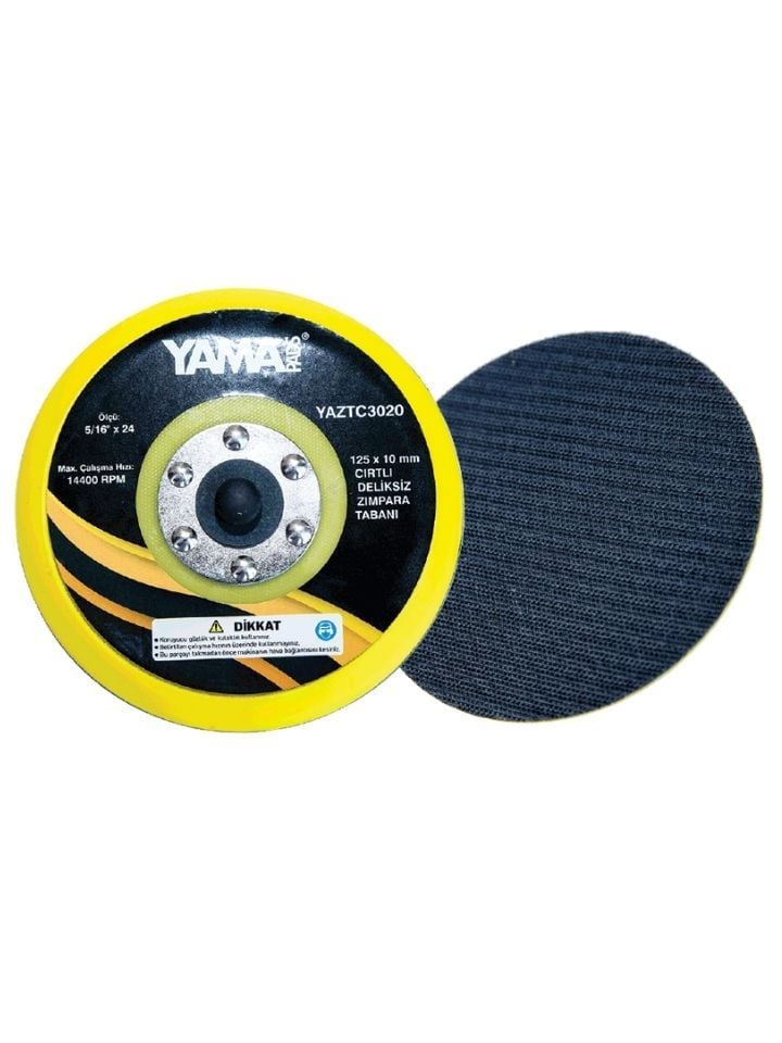 125 mm Cırtlı Deliksiz Orta Sert Zımpara Tabanı YTC3151