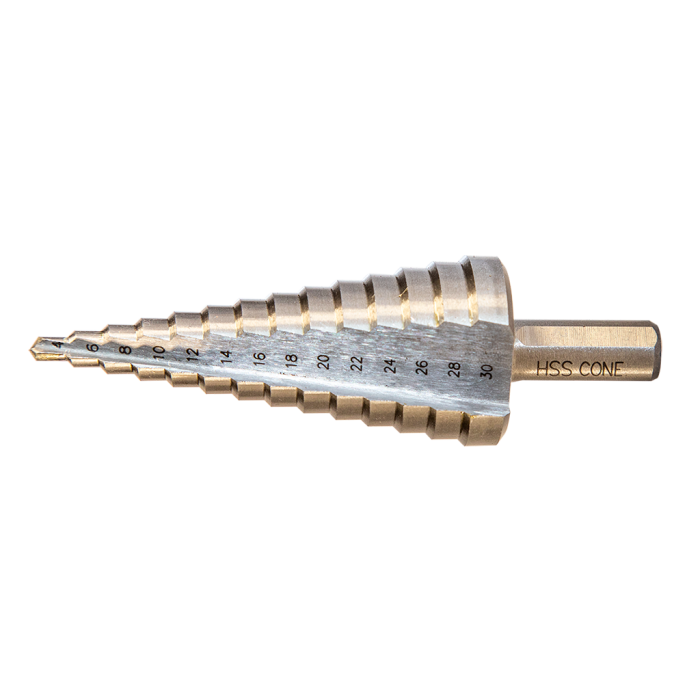 4 - 20 mm Düz Kanallı Hss Kademeli Matkap Ucu COK420