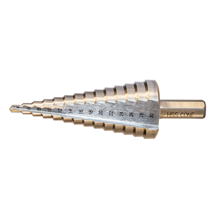 6 - 52 mm Düz Kanallı Hss Kademeli Matkap Ucu COK652