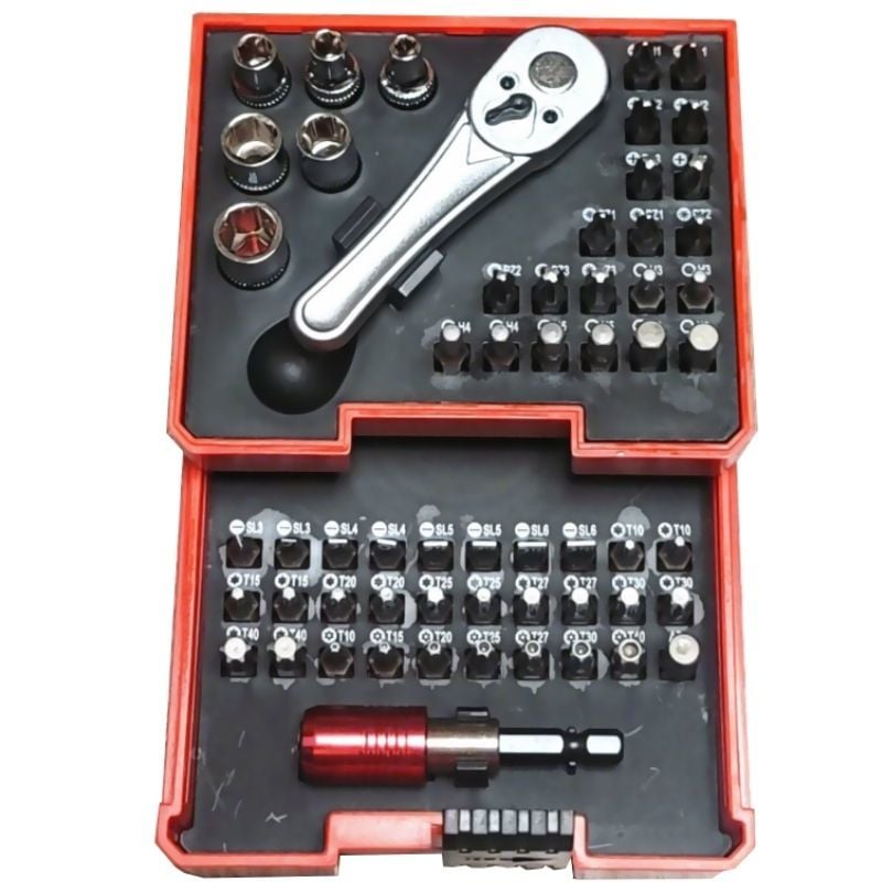 58 Parça 1/4'' S2 Bits ve Cr-V Lokma Seti NCSETH058