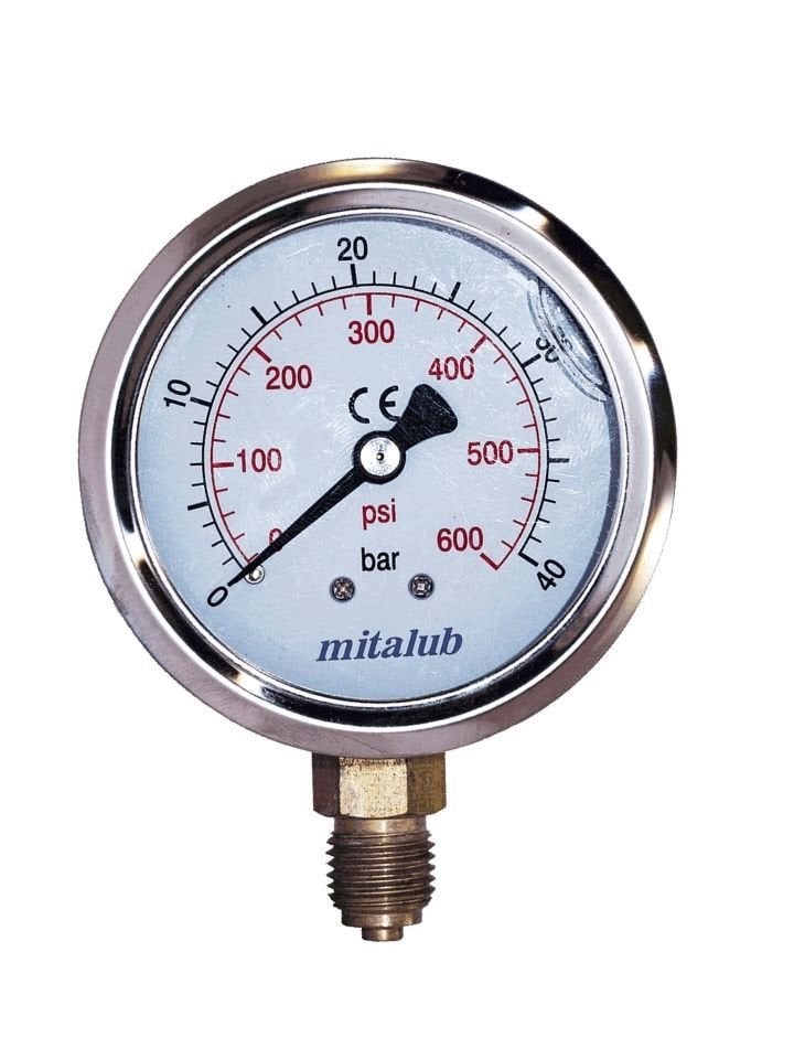 6 Bar Gliserinli Paslanmaz Alttan Çıkışlı Manometre MIGP1006B