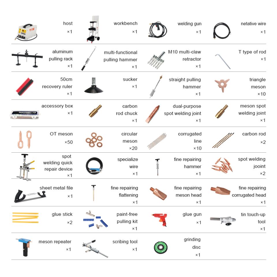 Profesyonel Aksesuarlı Kaporta Çektirme Makinası F90E