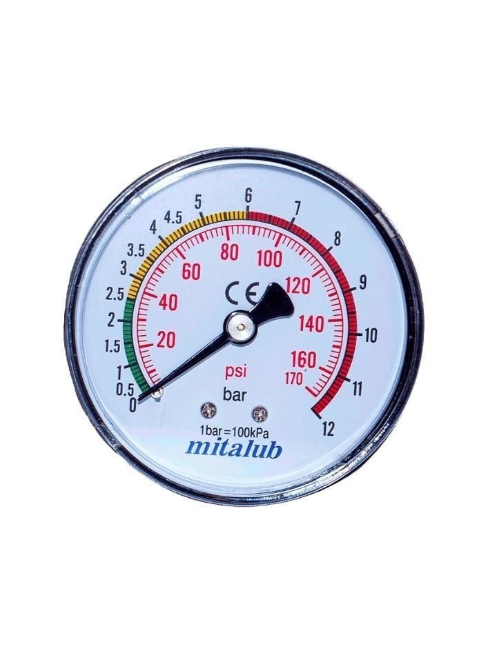 12 Bar Lastik Şişirme Tabancası Yedek Manometre MIM6312BS