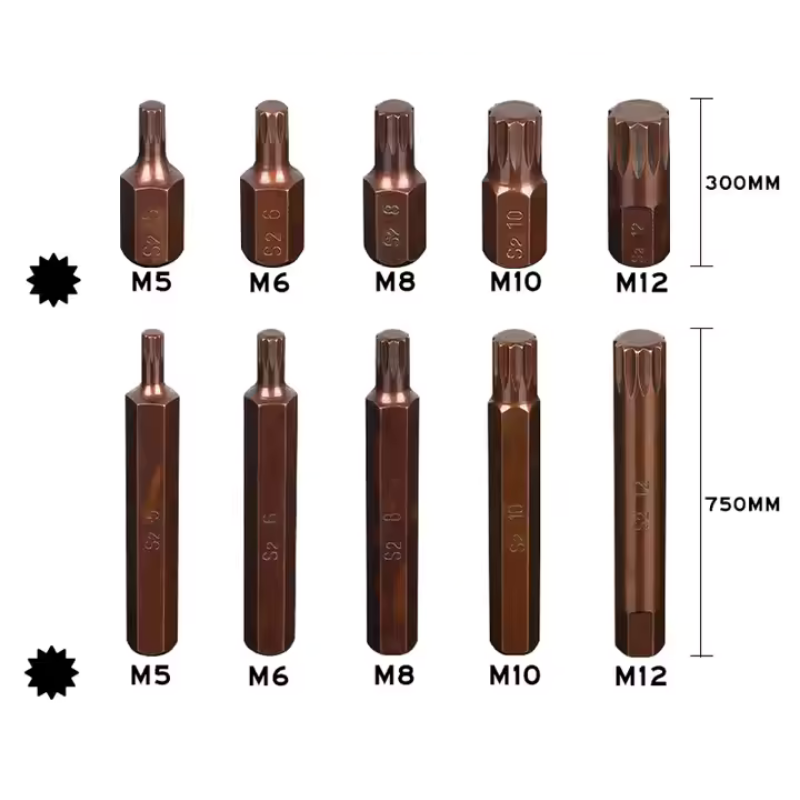 40 Parça Bits Uç Seti Torx Allen ve Spline (s2 Çelik Malzeme)