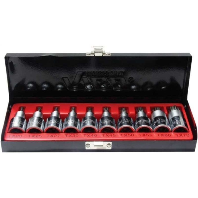 10 Parça 1/2” Erkek Torx Lokma Seti 007-RC4510