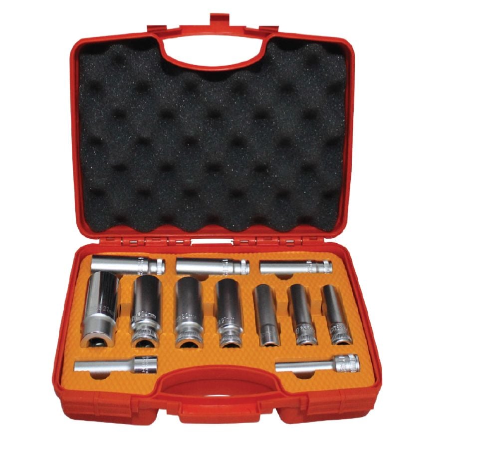 12 Parça 1/2” 6 Köşe Uzun Lokma Seti 007-RC1212SD