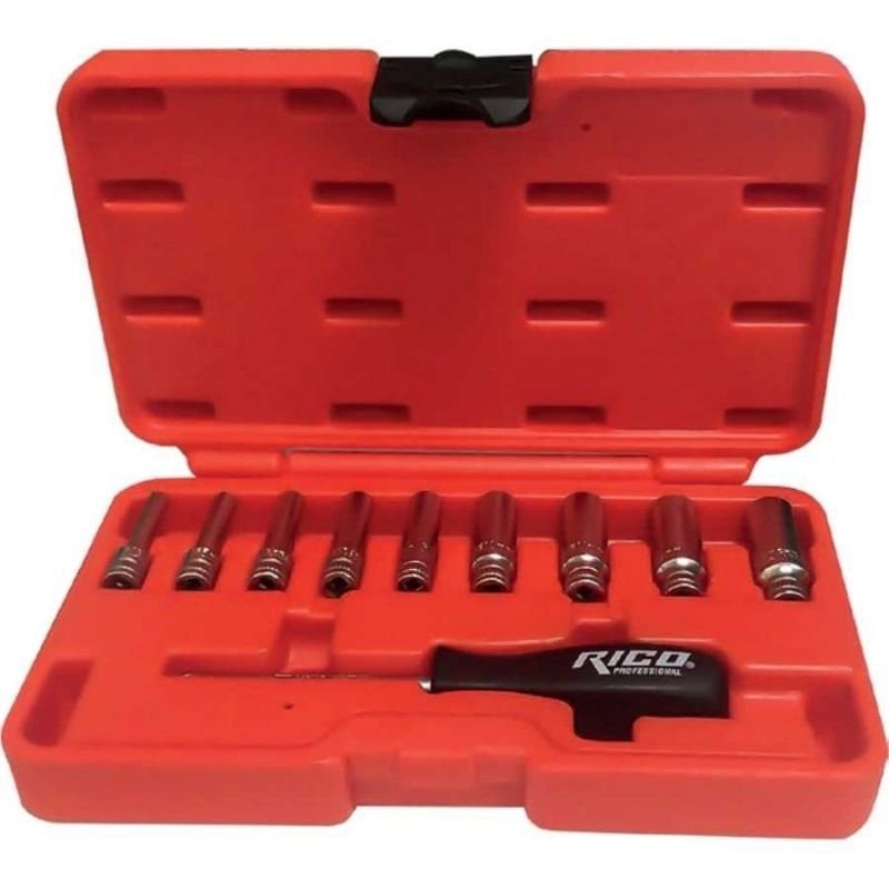 10 Parça  4 - 13 mm 1/4” 6 Köşe Uzun Lokma Seti 006-RC1010