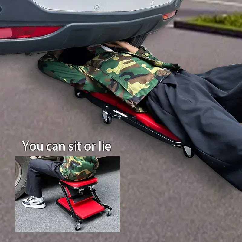 40'' Tabureli Tekerlekli Tamirci Kızağı (Araç Altı Yatma Tahtası)