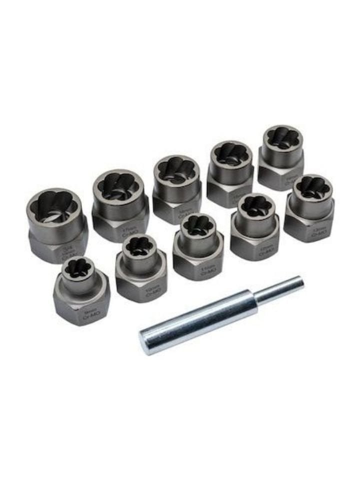 11 Parça Yıpranmış Cıvata Bozuk Somun Sökme Lokma Seti 1/2'' VKTCBS11