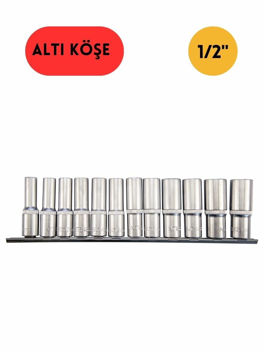1/2'' Altı Köşe Uzun Lokma Takımı NCSET75