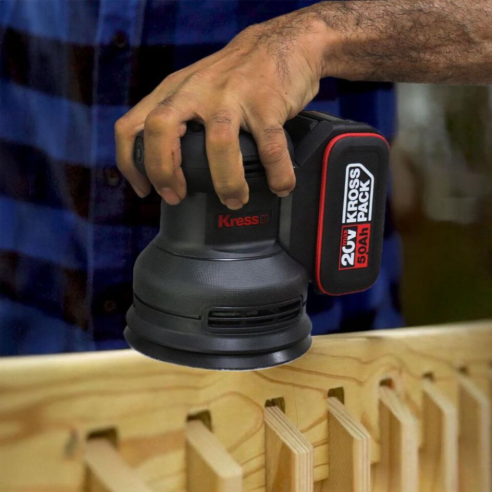 Kress KUD20.9 20Volt 125mm Kömürsüz Profesyonel Devir Ayarlı Eksantrik Zımpara (Akü Dahil Değildir)