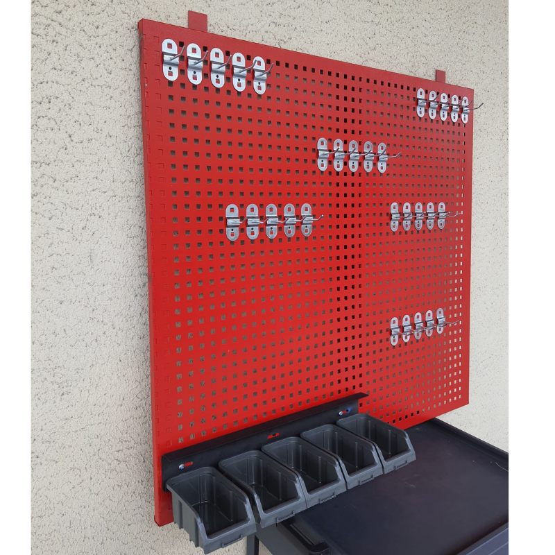 1 Metre Delikli Metal Takım Asma Panosu Avadanlıklı