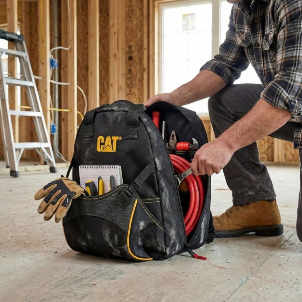 CAT DA980203 17'' Tek Bölmeli Ağır Hizmet Bez Alet Sırt Takım Çantası