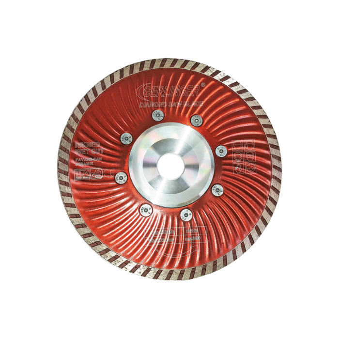 180 mm Flanşlı Turbo Kanallı Elmas Daire Testere Granit, Mermer, Seramik, Beton, Taş GERETF180