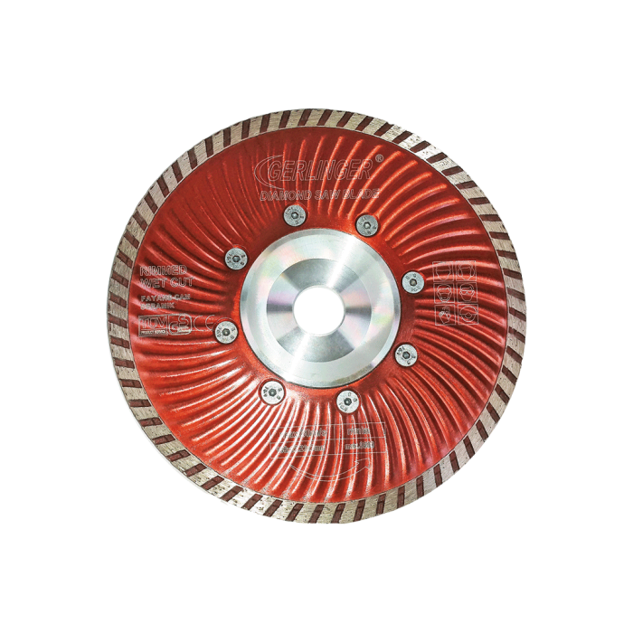 230 mm Flanşlı Turbo Kanallı Elmas Daire Testere Granit, Mermer, Seramik, Beton, Taş GERETF230