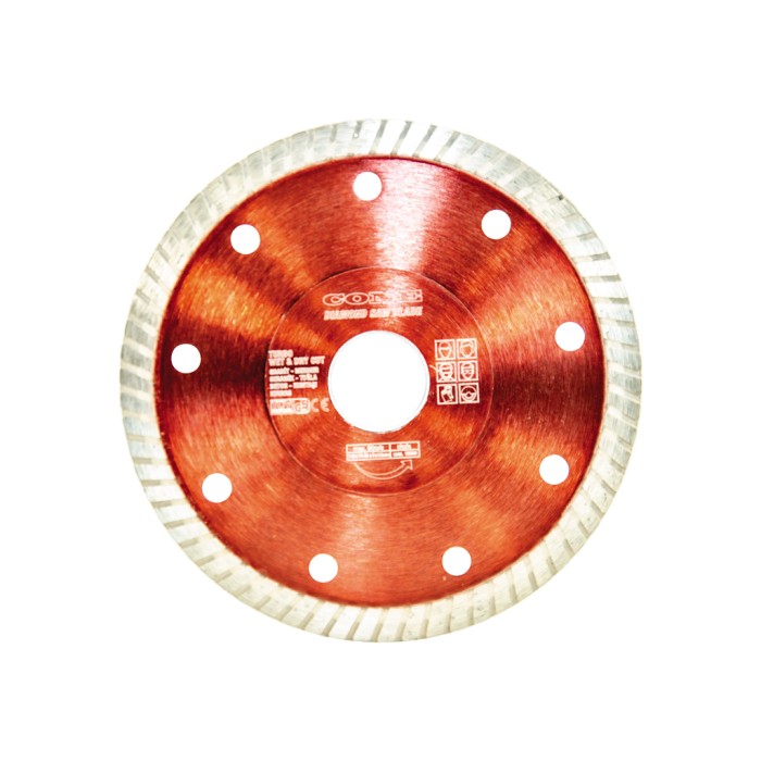115 mm Turbo Çapaksız Kesim Elmas Daire Testere Granit, Kuvars, Seramik, Tuğla, Beton, Kum Taşı, Kiremit, Fayans CNETC112