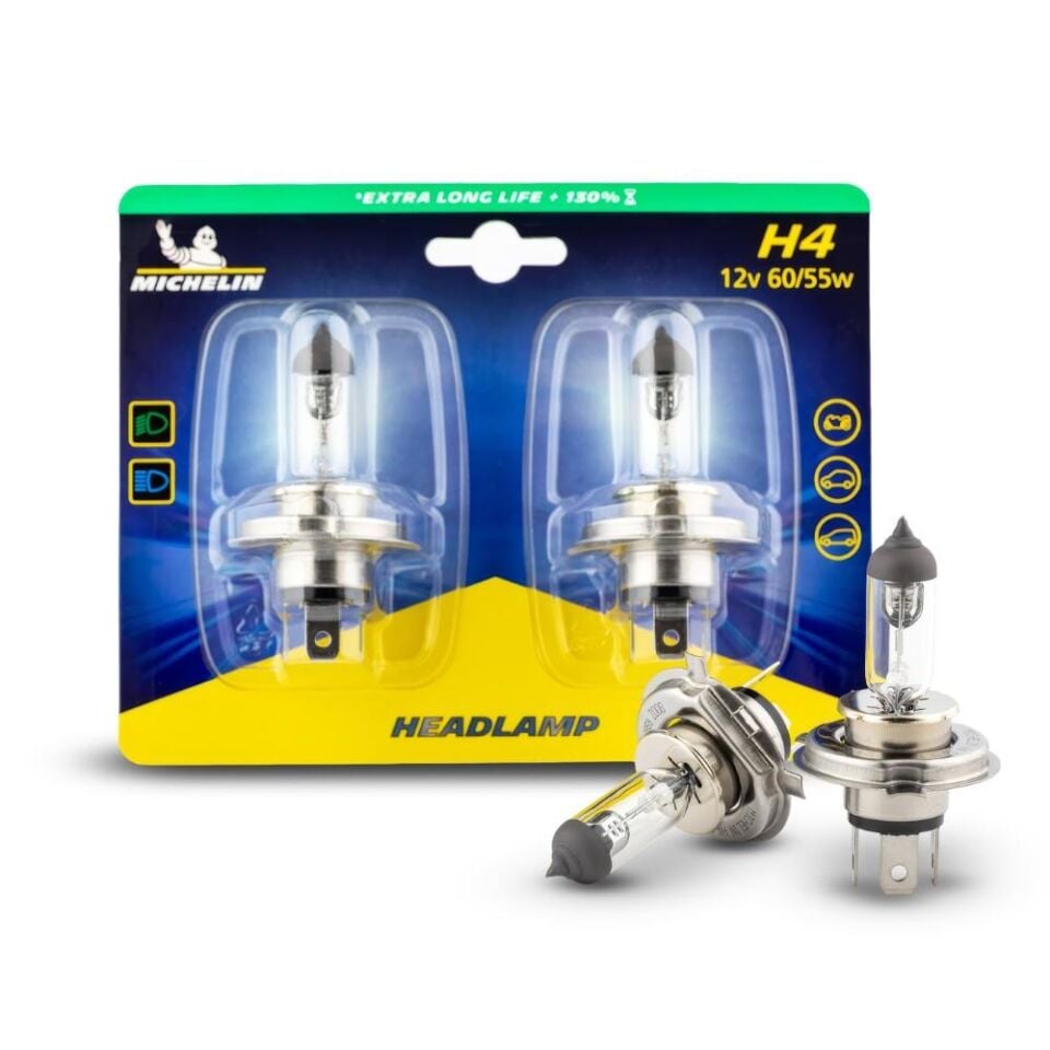 Michelin MC32286 12Volt 60/55Watt 1650 Lümen H4 2’li Halojen Far Seti
