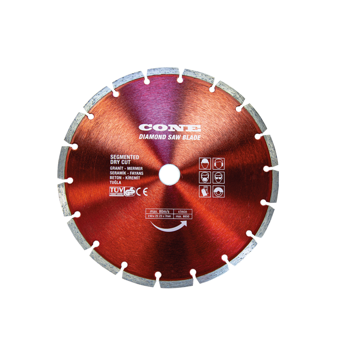 230 mm Soketli Elmas Daire Testere Granit, Mermer, Seramik, Tuğla, Beton, Fayans, Kiremit CNES23