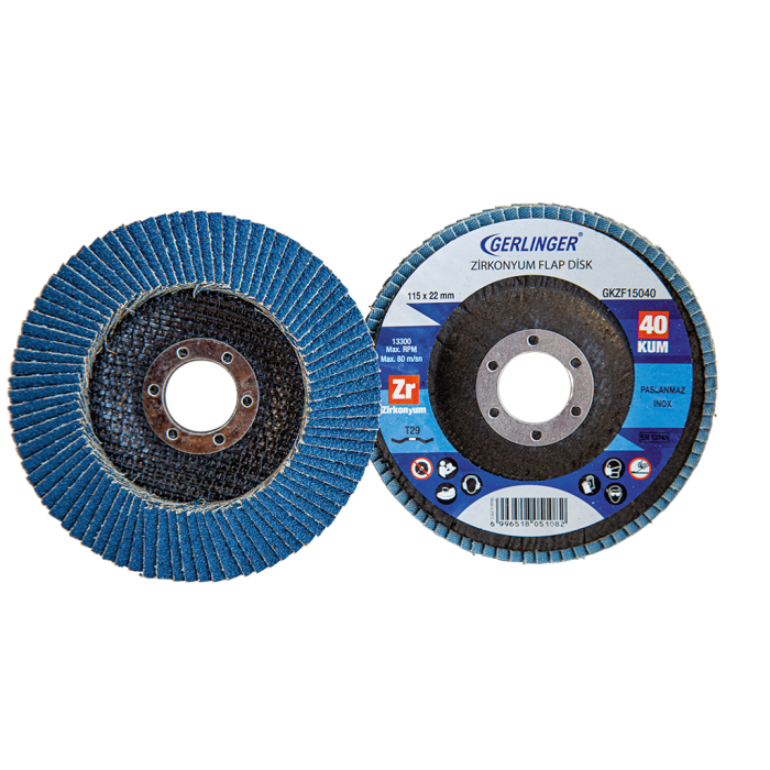 115 mm 80 Kum Zirkonyum Flap Disk GKZF15080