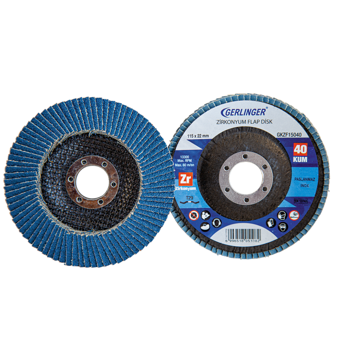 115 mm 80 Kum Zirkonyum Flap Disk GKZF15080