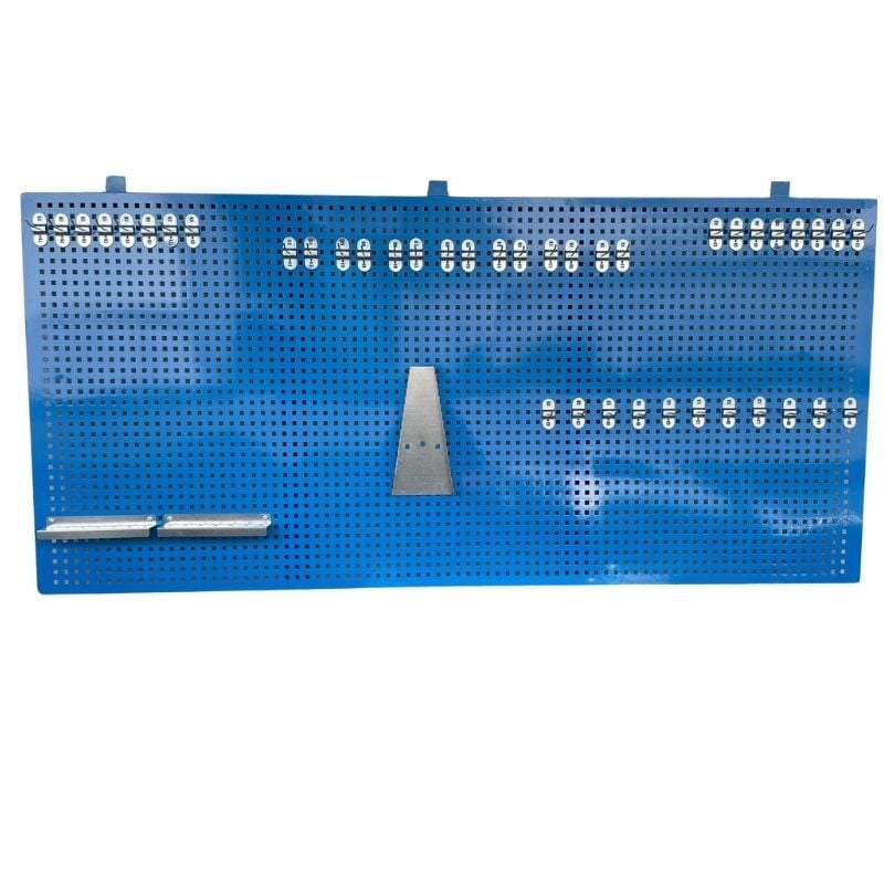 2 Metre Delikli Metal Takım Asma Panosu Mavi Renk