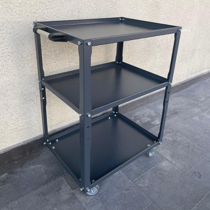 Üç Raflı Takım Taşıma Arabası