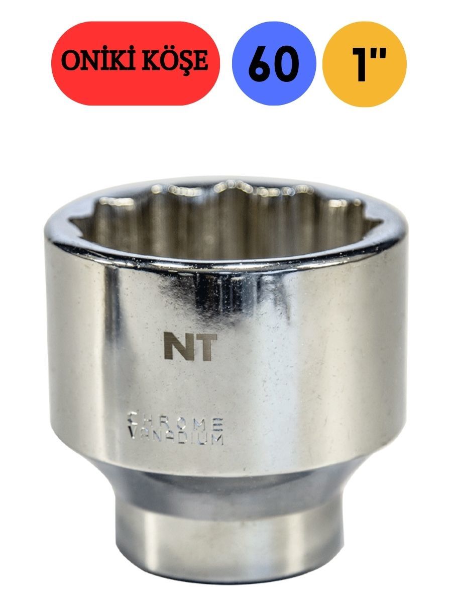 60 mm Oniki Köşe Yıldız Lokma 1'' NCL1T60