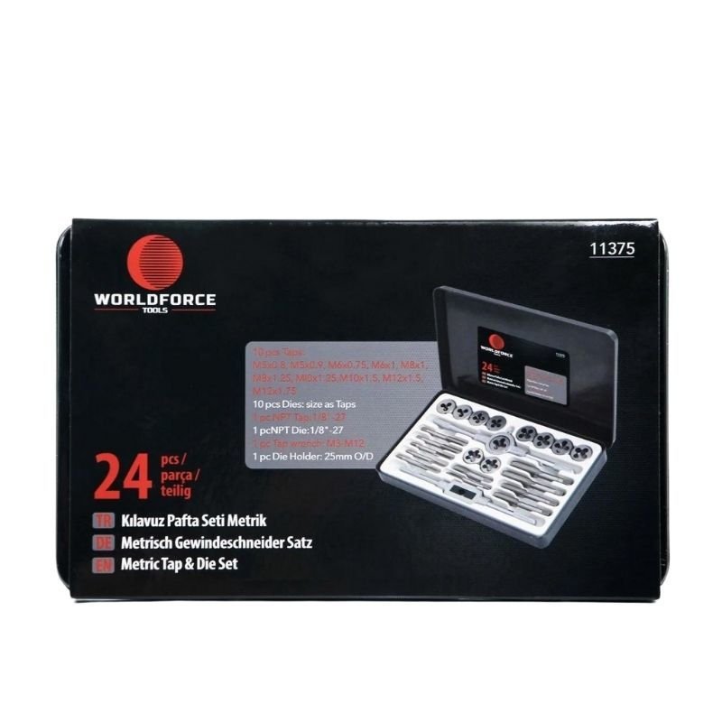 24 Parça Kılavuz Pafta Seti Metrik 11375
