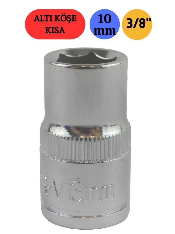 10 mm Altı Köşe Kısa Lokma 3/8' NCL3810
