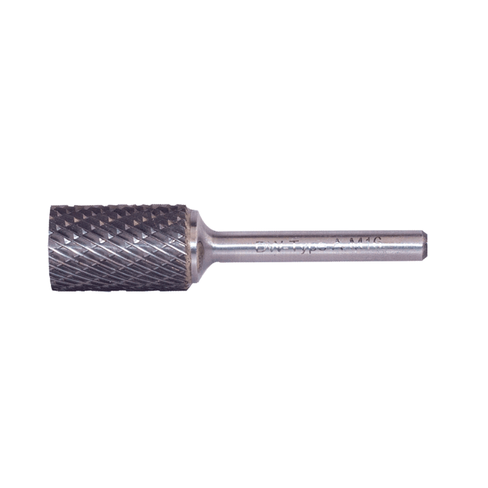 6 - 6 mm  A Tipi 6 mm Saplı Silindir Düz Karbür Kalıpçı Freze DWFA06