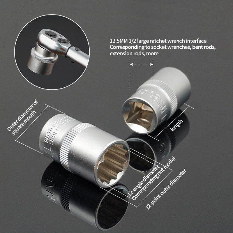 1/2 Yıldız Lokma Takımı 12 Köşeli (8-9-10-11-12-13-14-15-16-17-18-19-20-21-22-24-27-30-32 mm)