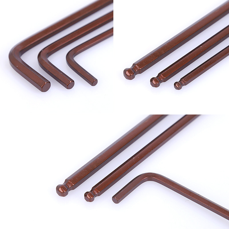 Top Başlı L Allen Seti Uzun Boy 9 Parça (1.5 - 2 - 2.5 - 3 - 4 - 5 - 6 - 8 - 10)