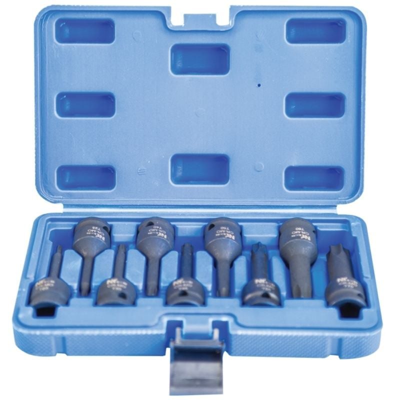 9 Parça 1/2 inç Uzun Torx Lokma Seti NCSETU12T