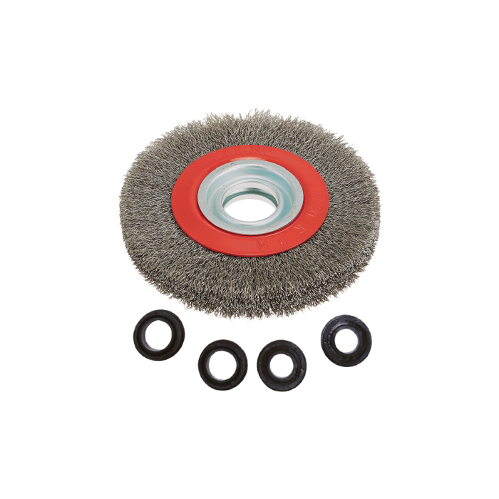 125 mm Saçaklı Daire Gri Tel Fırça T9231125G